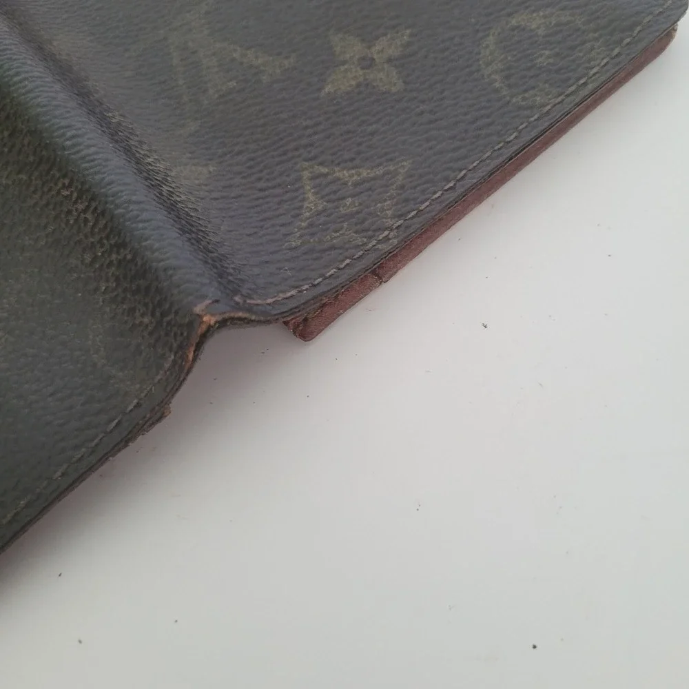 Louis Vuitton Monogram Canvas Long Bifold Wallet Brown Mens Womens Vintage